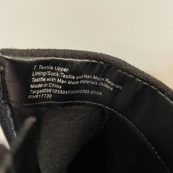 Universal Thread Women's Black Ankle Booties Faux Suede Heels Boots Size 7 NEW - Picture 6 of 11